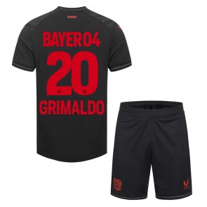 Bayer Leverkusen Alejandro Grimaldo #20 Hemmaställ Barn 2023-24 Kortärmad (+ Korta byxor)